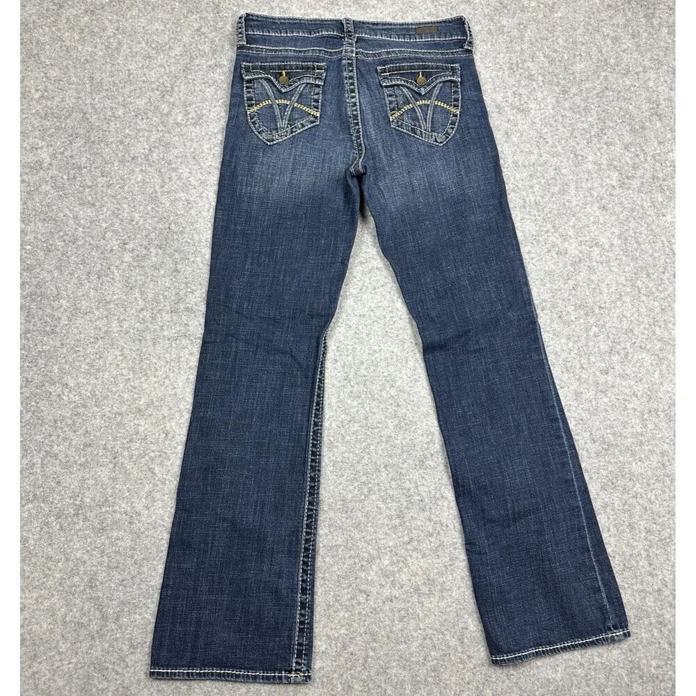 Kut from the Kloth Natalie Bootcut Jeans Womens 10 Flap Pockets Western Boho